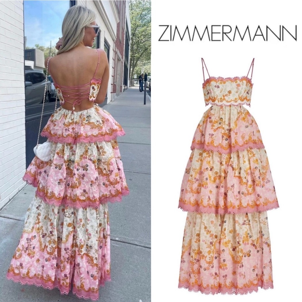 Zimmermann Laurel frill dress size 0